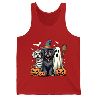 Halloween Dogs in Costumes Halloween dogs Tank Top Red product mockup