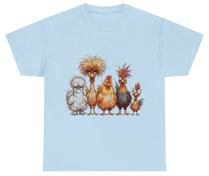 Funny Scribble Art Chickens chickens Youth T-Shirt Light Blue product mockup