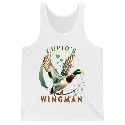 Cupid's Wingman mallard duck Tank Top White product mockup