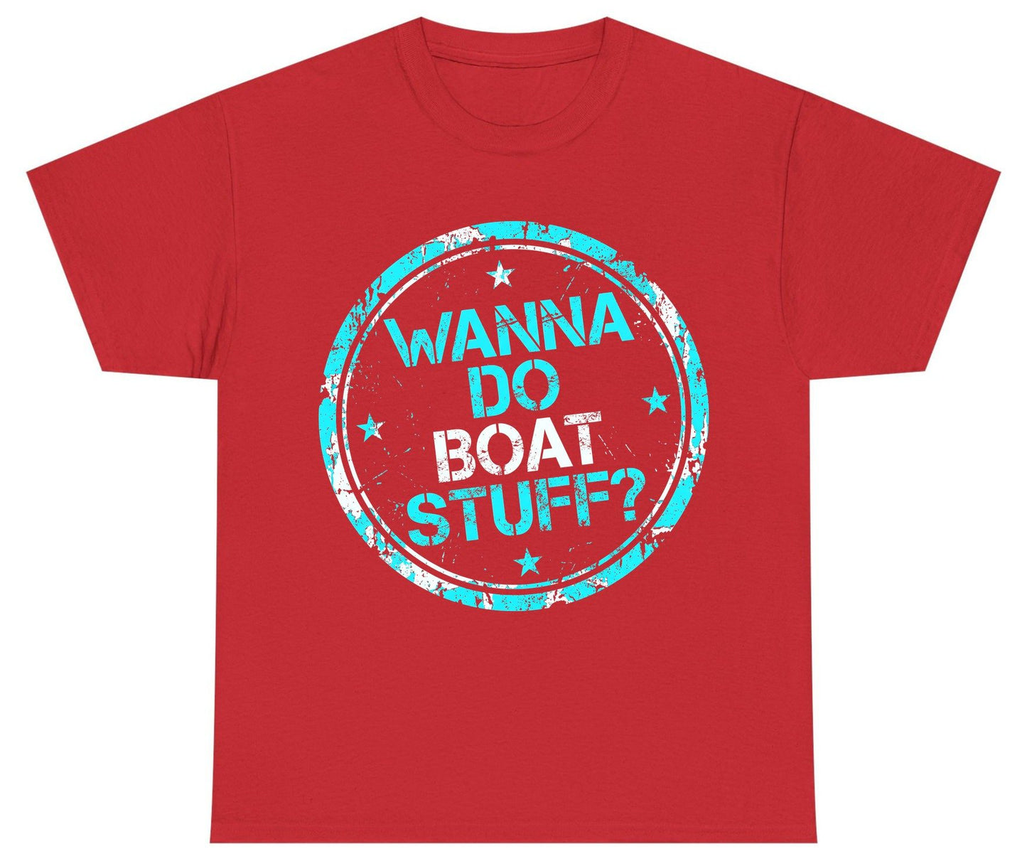 WANNA DO BOAT STUFF Funny Boating Youth T-Shirt - product mockup - Red