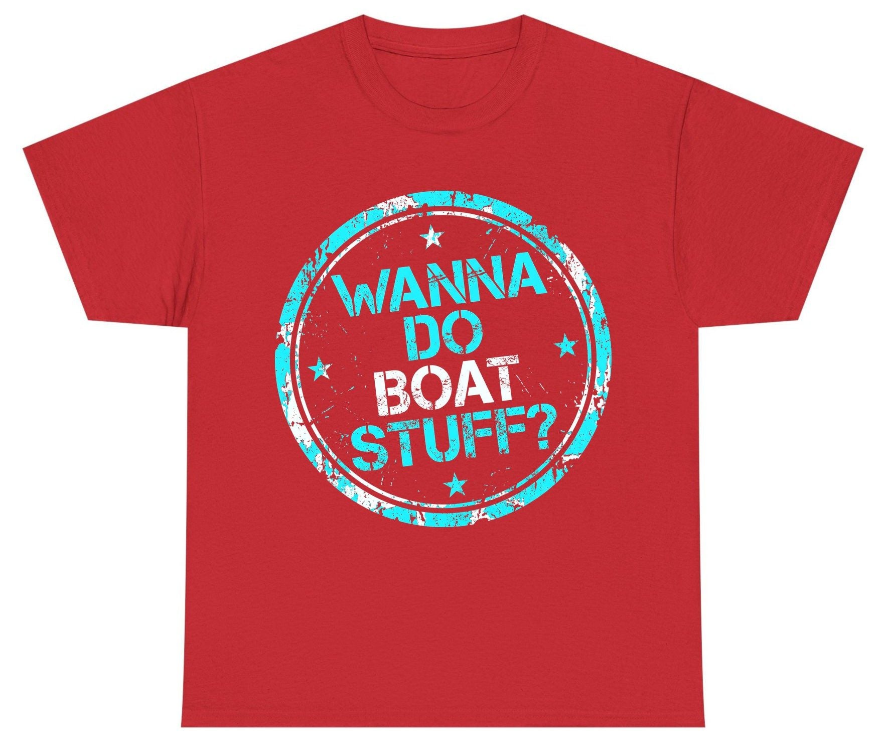 WANNA DO BOAT STUFF Funny Boating Youth T-Shirt - product mockup - Red