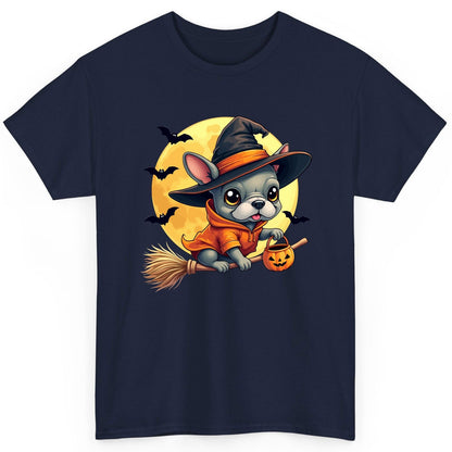 Cute Witch French Bulldog french bulldog T-Shirt Navy product mockup