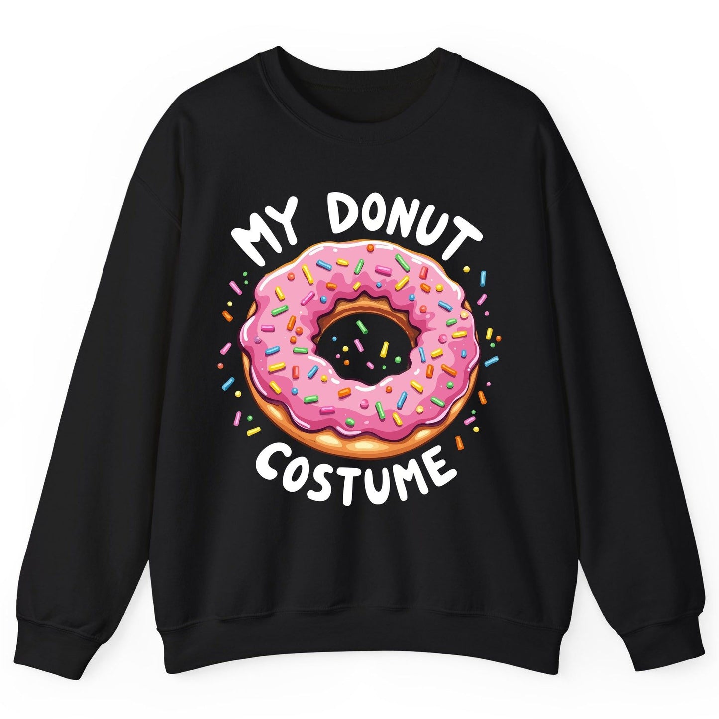My Donut Costume donut Sweatshirt Black product mockup