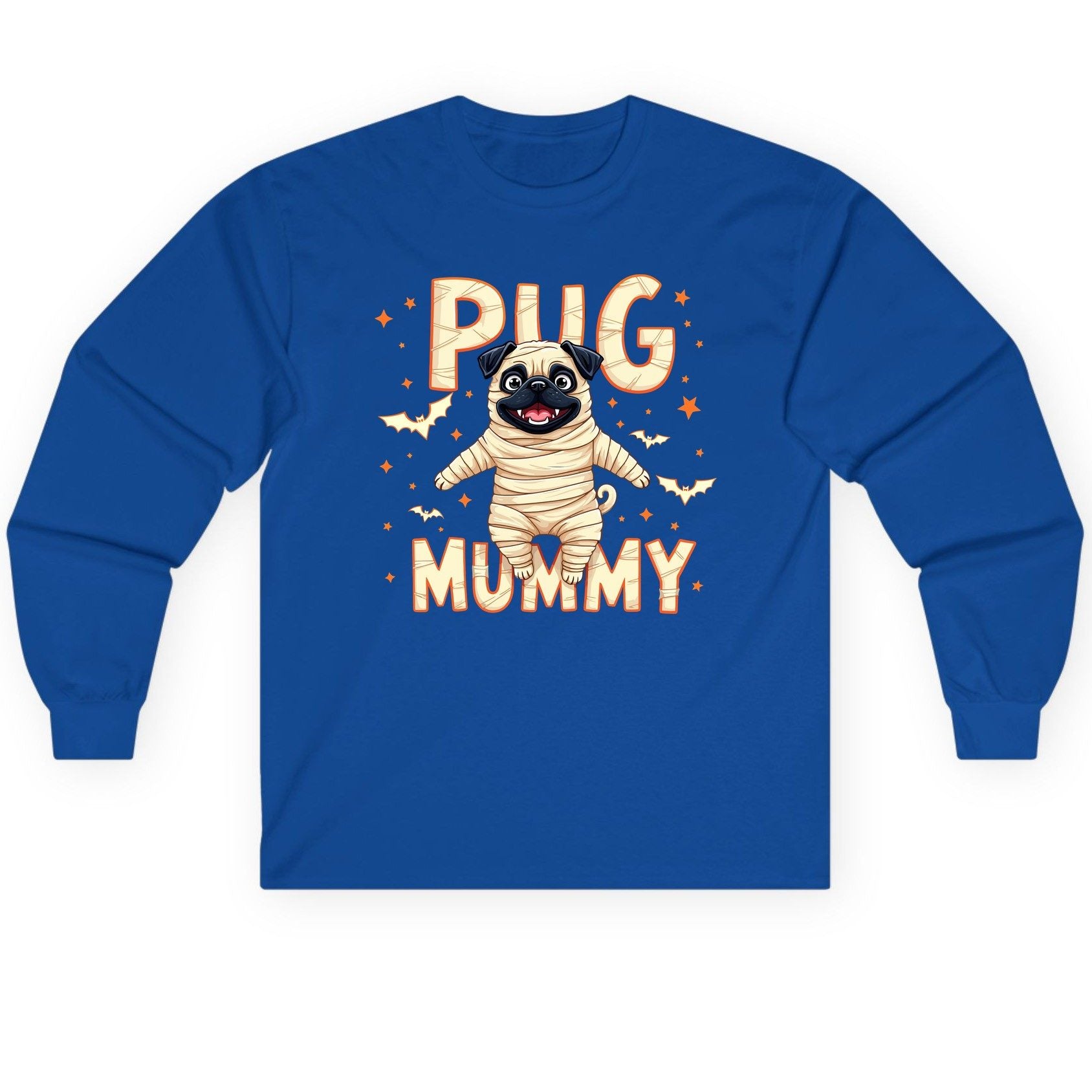 Pug Mummy pug Long Sleeve Tee Royal product mockup