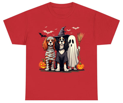 Cavalier Spaniel Halloween Dogs cavalier king charles spaniel Youth T-Shirt Red product mockup