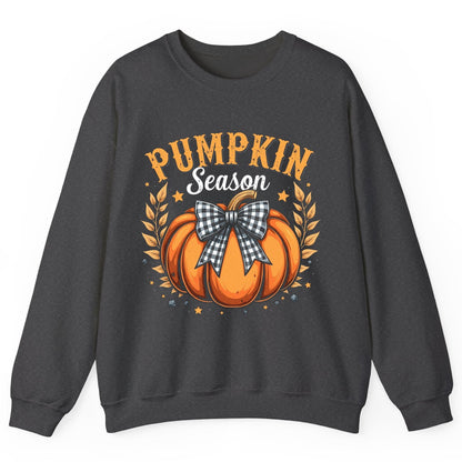 Pumpkin Season fall Sweatshirt Dark Heather product mockup