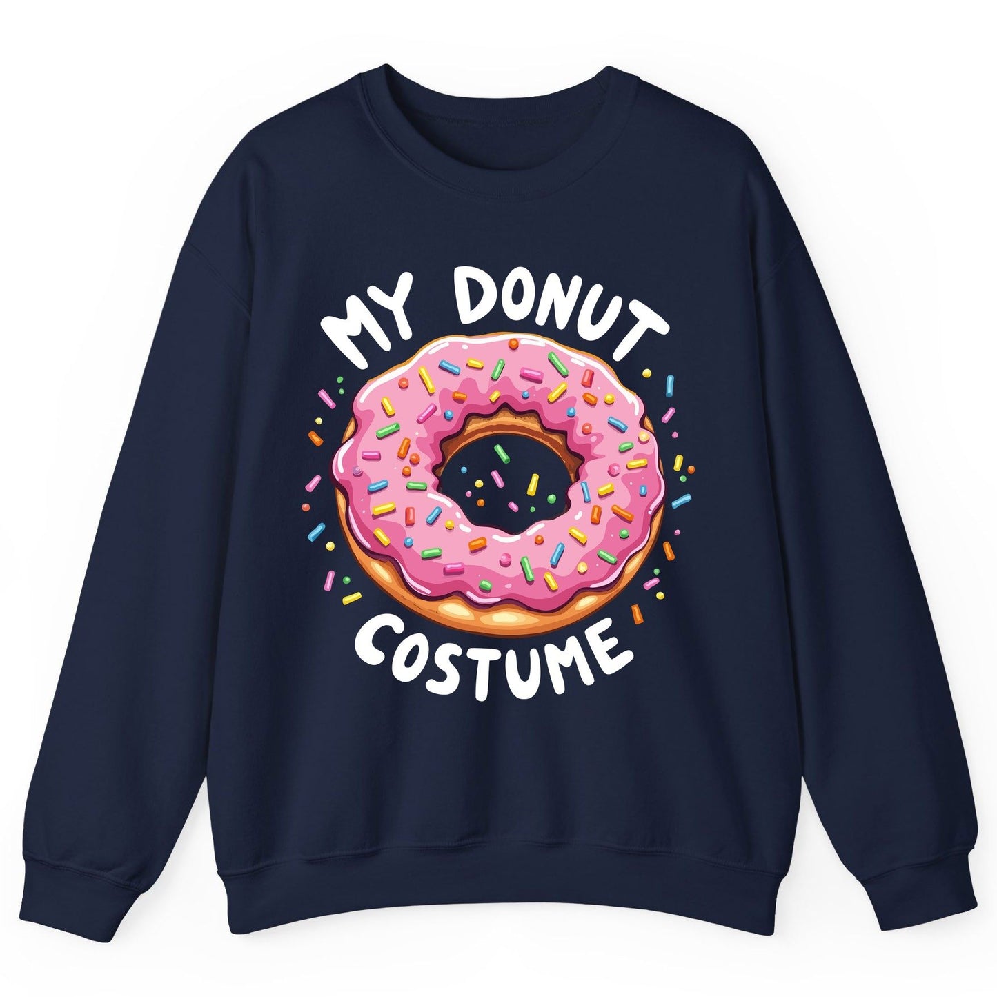 My Donut Costume donut Sweatshirt Navy product mockup