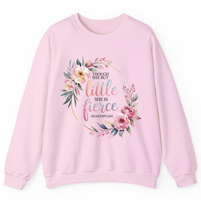 Little Fierce feminine empowerment Sweatshirt Light Pink product mockup