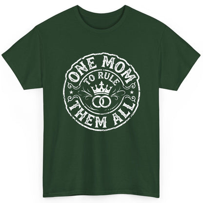 One Mom to Rule Them All Funny Moms T-Shirt - product mockup - Forest Green