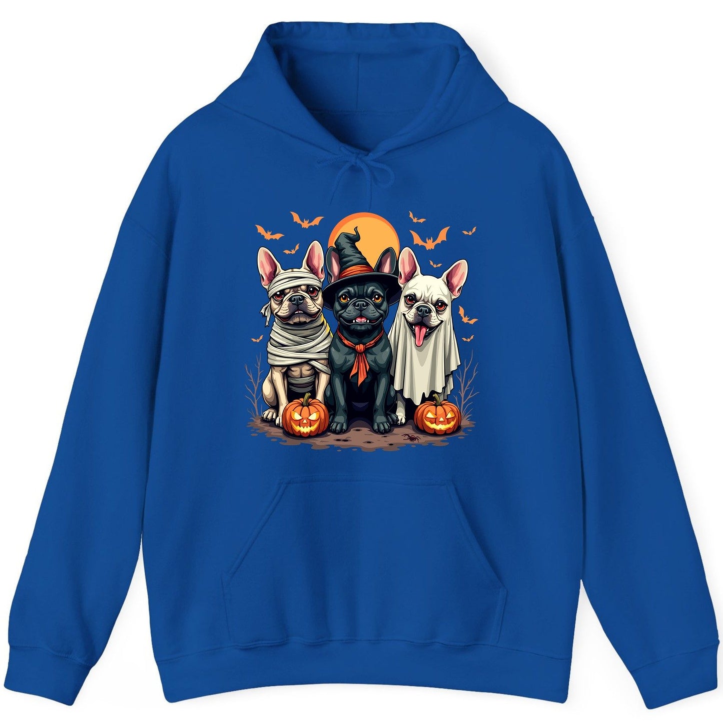 Halloween French Bulldogs Costumes french bulldogs Hoodie Royal product mockup