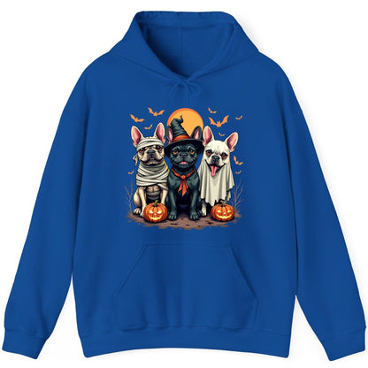 Halloween French Bulldogs Costumes french bulldogs Hoodie Royal product mockup