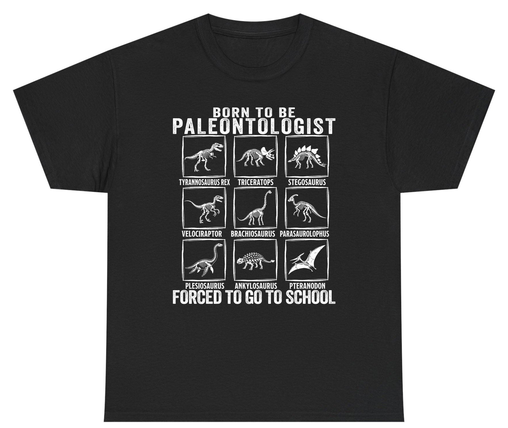 Born to Be Paleontologist Forced to Go to School paleontology Youth T-Shirt Black product mockup