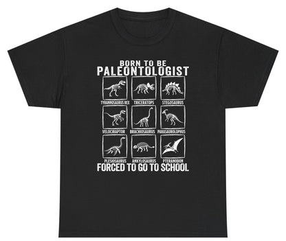 Born to Be Paleontologist Forced to Go to School paleontology Youth T-Shirt Black product mockup