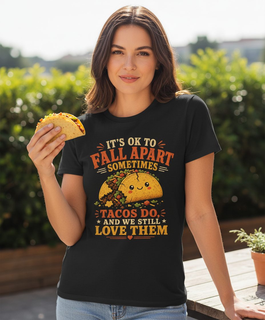 AND WE STILL LOVE THEM T-Shirt - lifestyle model mockup - Black