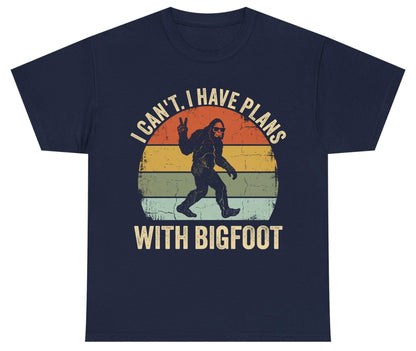 I Can't I Have Plans with Bigfoot bigfoot Youth T-Shirt Navy product mockup
