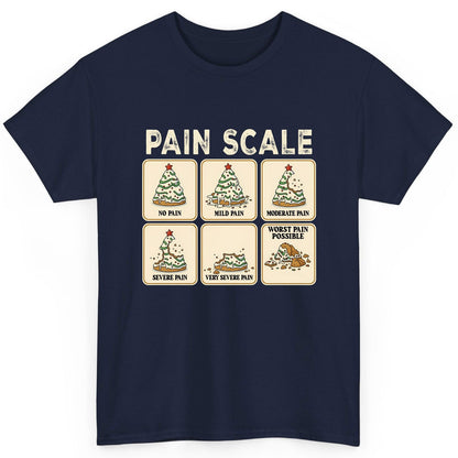 Pain Scale Christmas cookie pain scale T-Shirt Navy product mockup