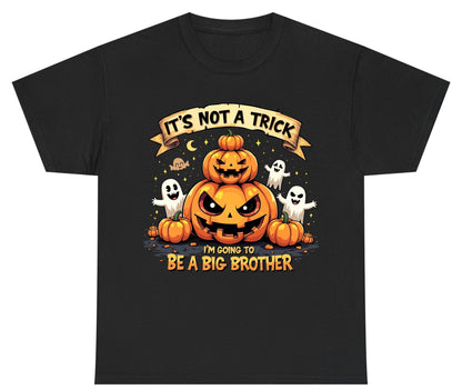 It's Not a Trick I'm Going to Be a Big Brother Halloween pregnancy announcement Youth T-Shirt Black product mockup