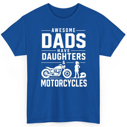 Awesome Dads Have Daughters & Motorcycles motorcycle dad T-Shirt Royal product mockup