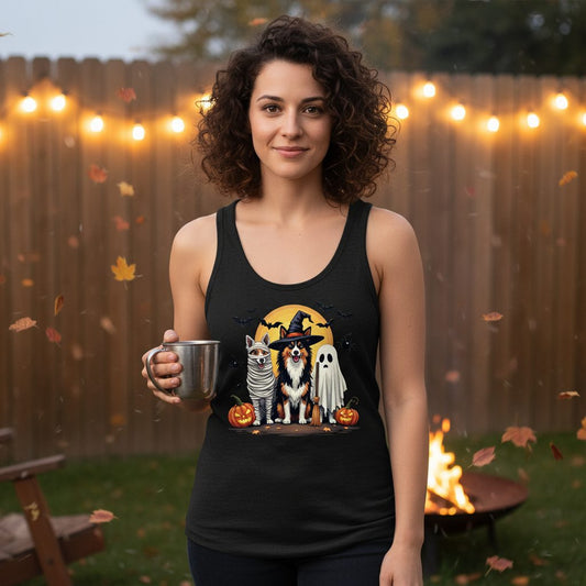 Halloween Dogs in Costumes Halloween dogs Tank Top Black lifestyle mockup
