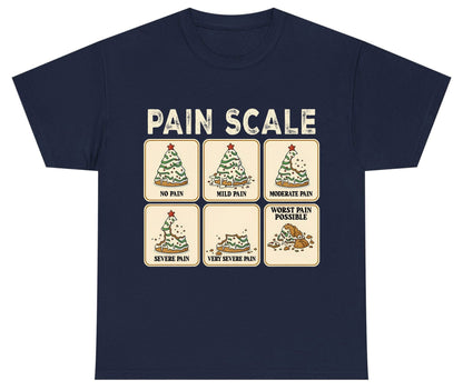 Pain Scale Christmas cookie pain scale Youth T-Shirt Navy product mockup