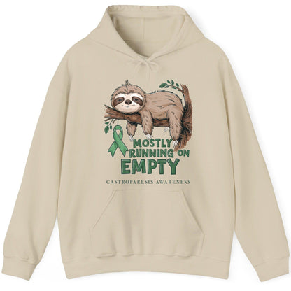 Mostly Running on Empty Gastroparesis Awareness gastroparesis awareness Hoodie Sand product mockup