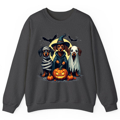 Dachshund Halloween Costumes dachshunds Sweatshirt Dark Heather product mockup