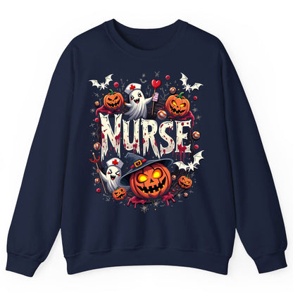 Nurse Halloween nurse Sweatshirt Navy product mockup