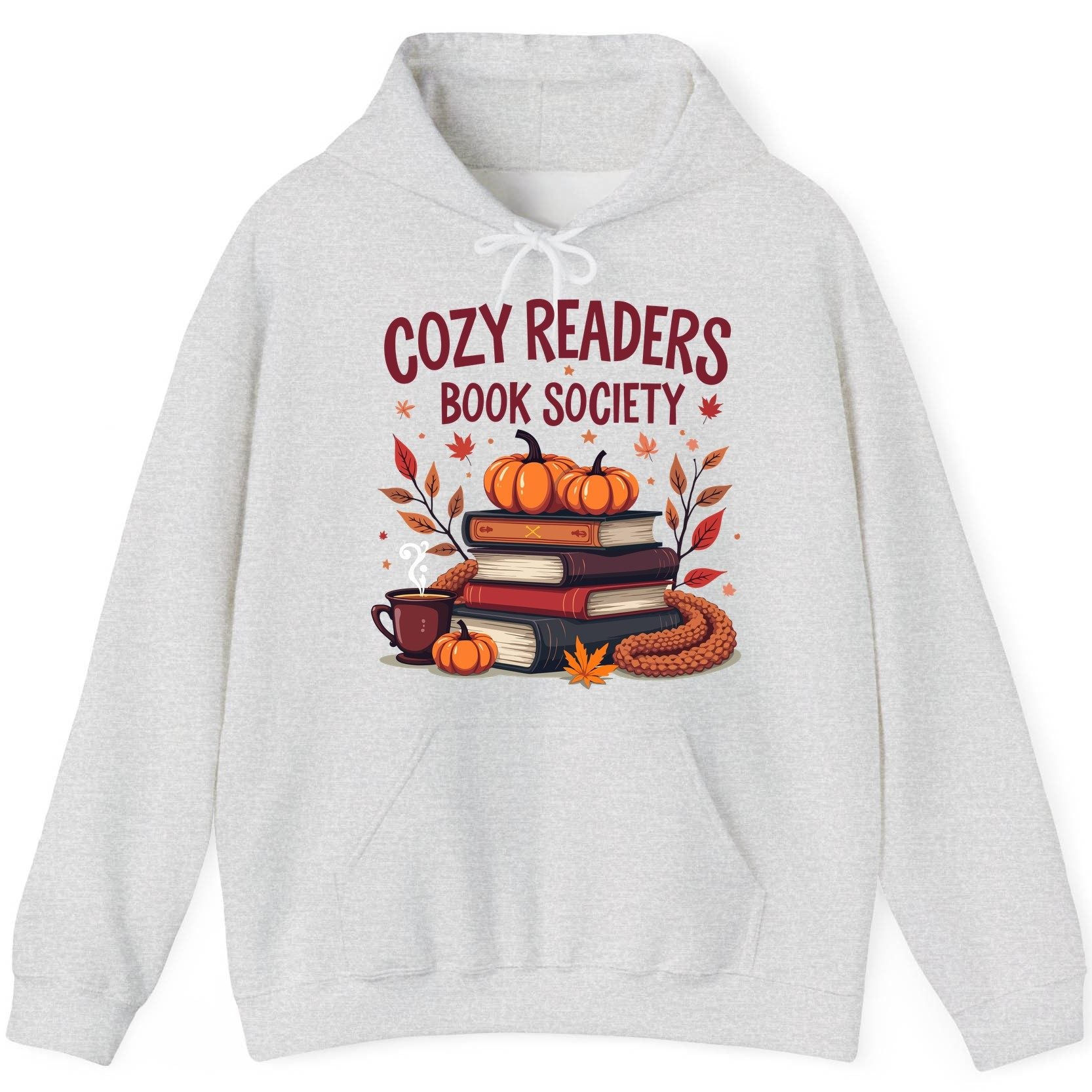 Cozy Readers Book Society reading Hoodie Ash product mockup