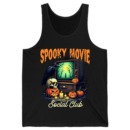 Spooky Movie Social Club Halloween Tank Top Black product mockup