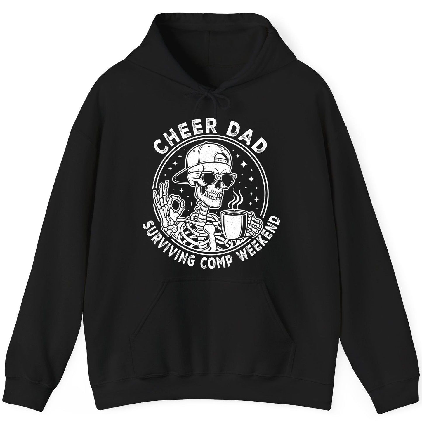 Cheer Dad Surviving Comp Weekend cheer dad Hoodie Black product mockup