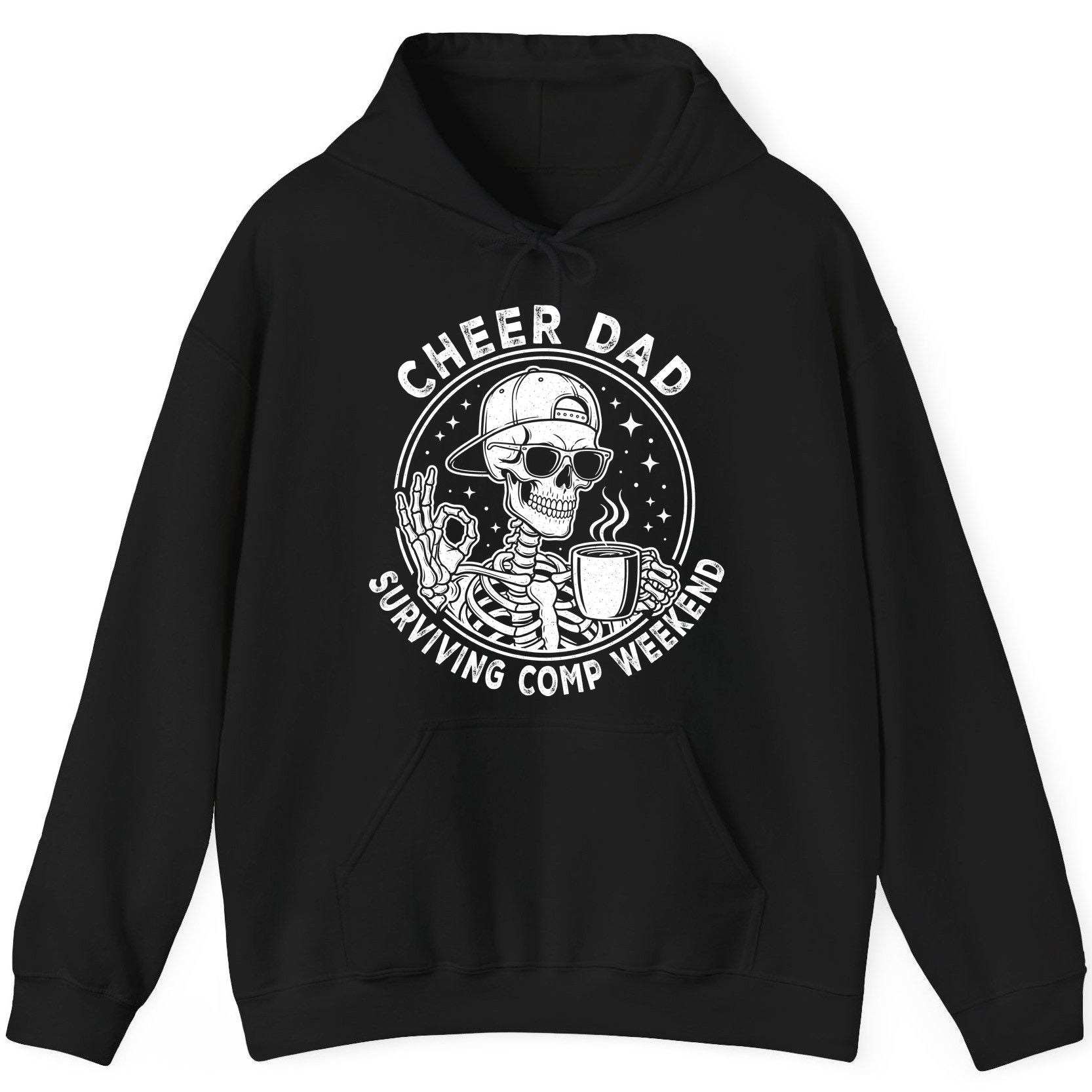 Cheer Dad Surviving Comp Weekend cheer dad Hoodie Black product mockup