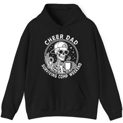 Cheer Dad Surviving Comp Weekend cheer dad Hoodie Black product mockup