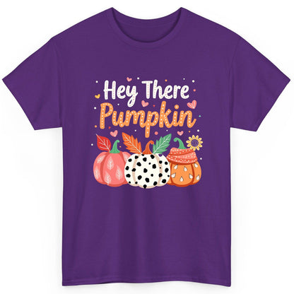 Hey There Pumpkin fall pumpkins T-Shirt Purple product mockup