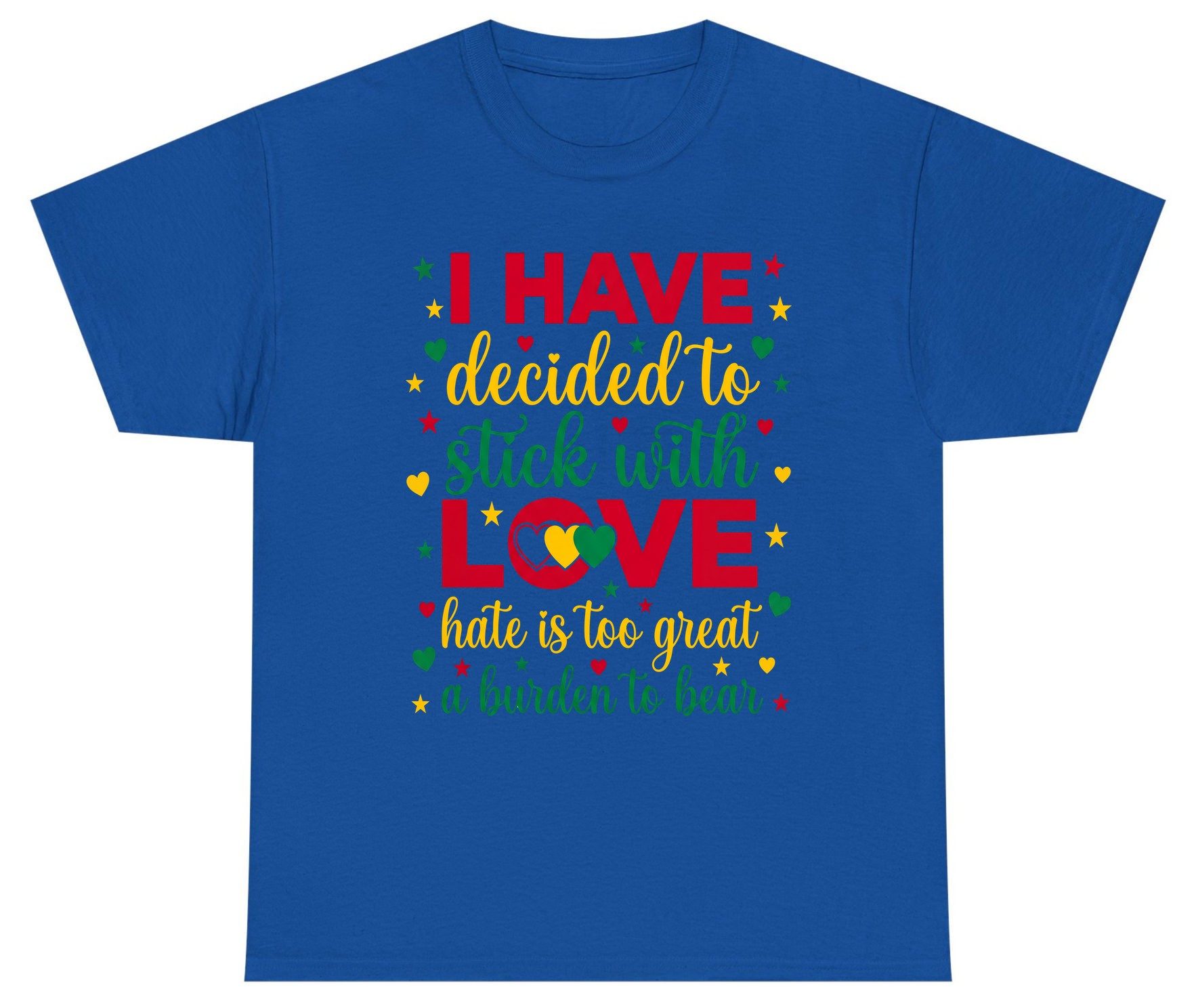 I Have Decided to Stick with Love Hate Is Too Great a Burden to Bear black history month Youth T-Shirt Royal product mockup
