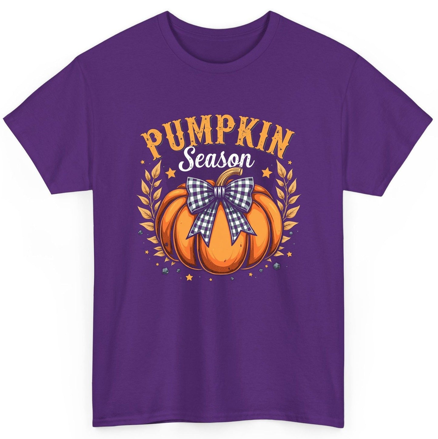 Pumpkin Season fall T-Shirt Purple product mockup