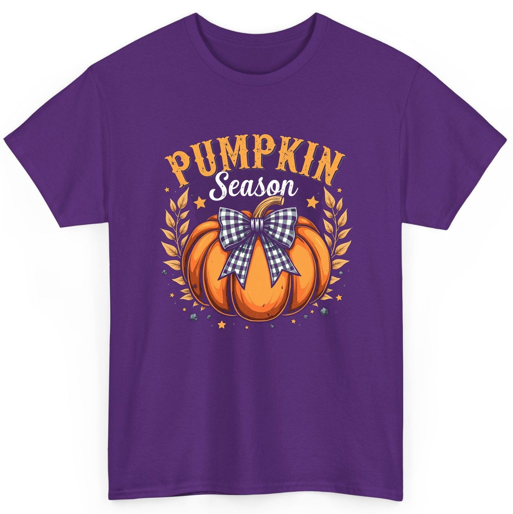 Pumpkin Season fall T-Shirt Purple product mockup