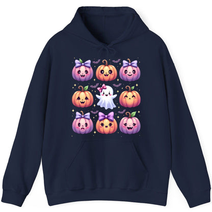 Kawaii Halloween Pumpkins kawaii Halloween Hoodie Navy product mockup
