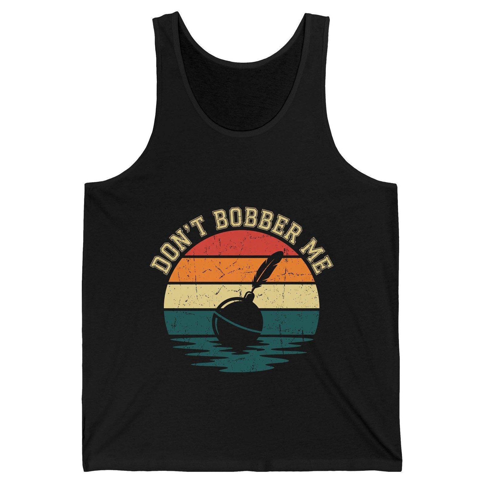 Don't Bobber Me fishing Tank Top Black product mockup