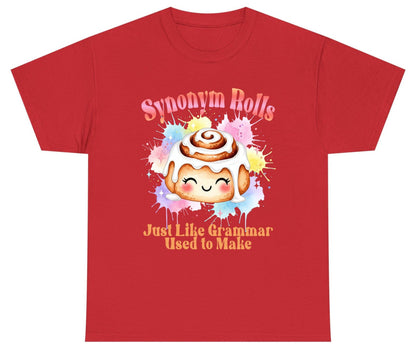 Synonym Rolls Just Like Grammar Used to Make grammar pun Youth T-Shirt Red product mockup