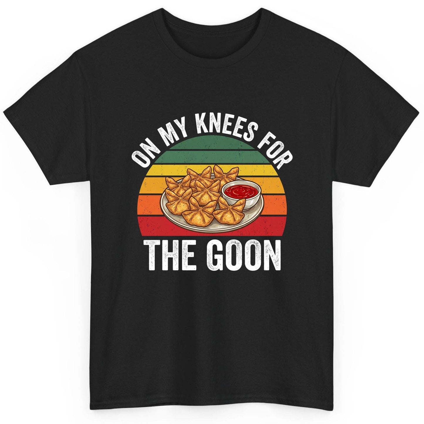 On My Knees for the Goon crab rangoon T-Shirt Black product mockup