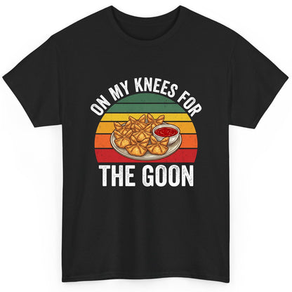 On My Knees for the Goon crab rangoon T-Shirt Black product mockup