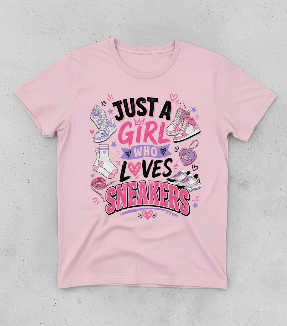 Sneakers Sneaker Collectors T-Shirt - product mockup - Light Pink