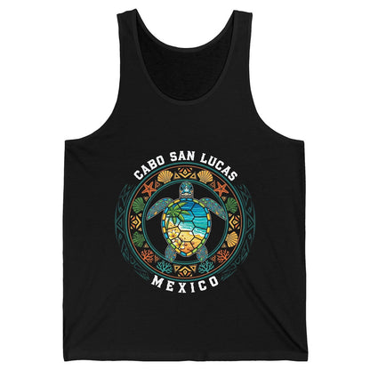 Cabo San Lucas Mexico sea turtle Tank Top Black product mockup