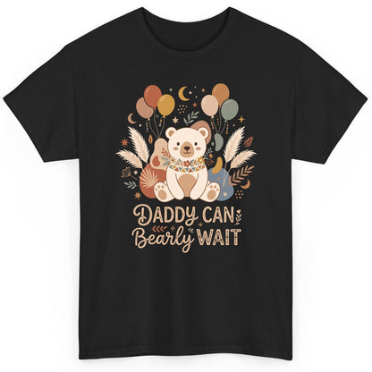 Daddy Can Bearly Wait Baby Shower T-Shirt - product mockup - Black