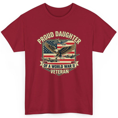 Proud Daughter of a World War Ii Veteran world war ii veteran T-Shirt Cardinal Red product mockup