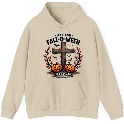Are You Fall-O-Ween Jesus? christian Halloween Hoodie Sand product mockup
