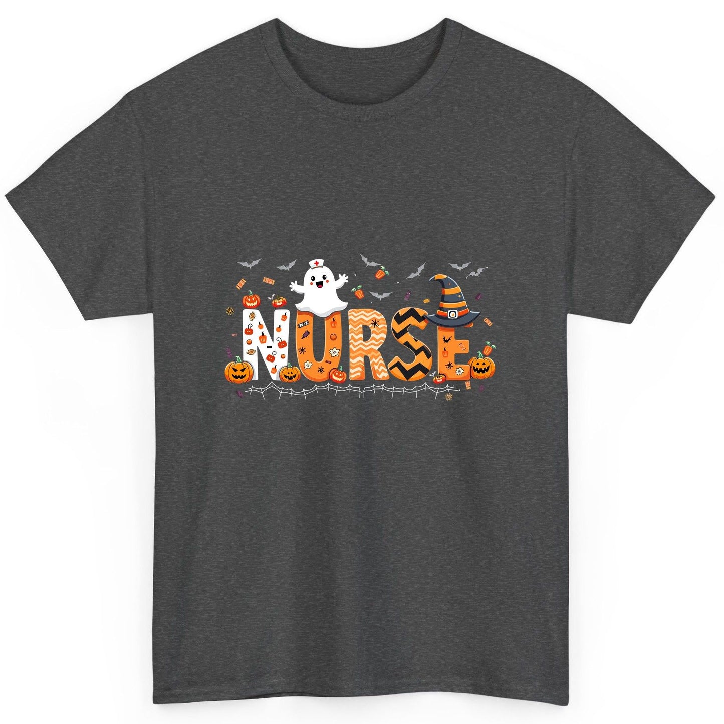 Nurse Halloween T-Shirt Dark Heather product mockup