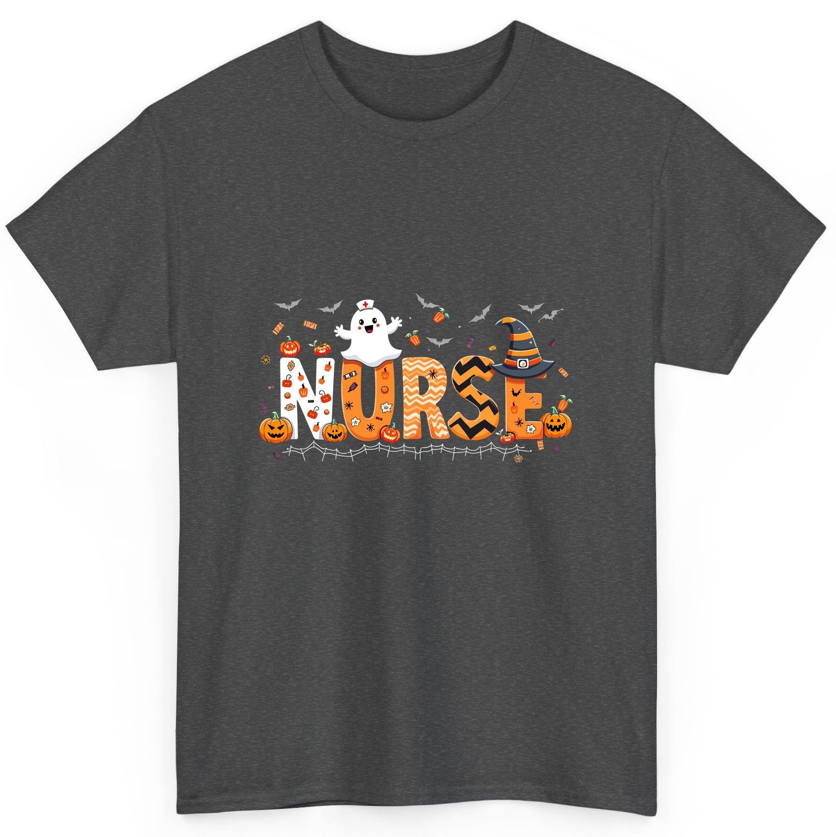 Nurse Halloween T-Shirt Dark Heather product mockup