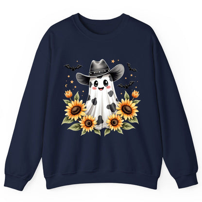 Cowboy Ghost Sunflowers cowboy ghost Sweatshirt Navy product mockup