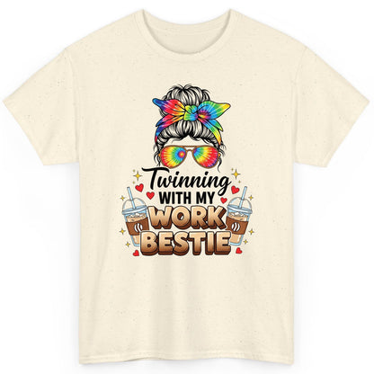 Twinning with My Work Bestie work bestie T-Shirt Natural product mockup